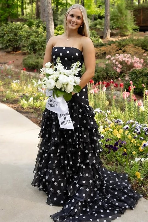 Corset Strapless A-Line Empire Tiered A-Line Party Prom Dress