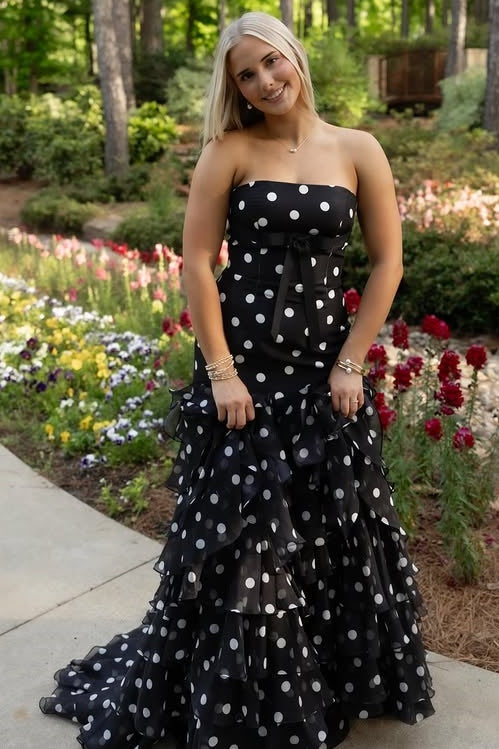 Corset Strapless A-Line Empire Tiered A-Line Party Prom Dress