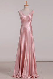 Cute A-Line V-Neck Sleeveless Empire A-Line Bridesmaid Dress