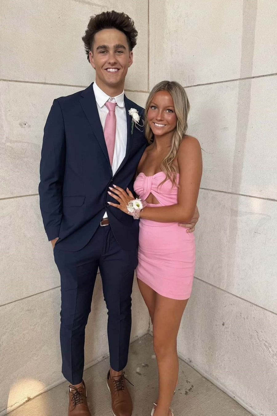 Cute Bodycon Satin Strapless Short Homecoming Dress