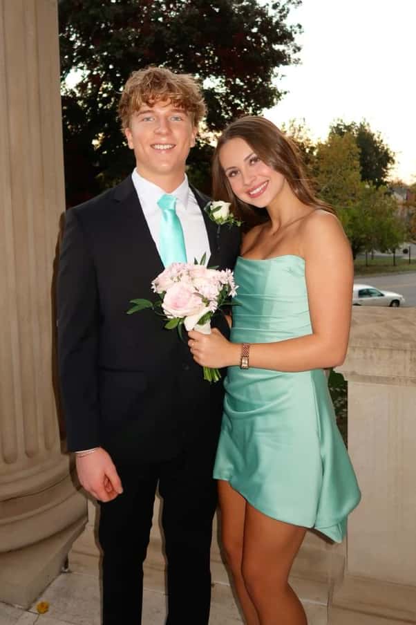 Cute Satin A-Line Strapless Empire Homecoming Dress