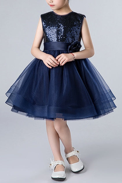 Cute Two Tone A-Line Round Empire Flower Girl Dress