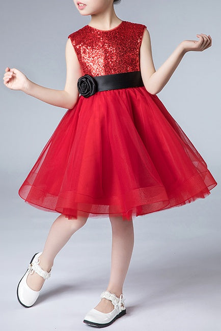 Cute Two Tone A-Line Round Empire Flower Girl Dress