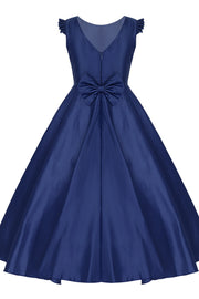 Elegant Satin A-Line Round Bow Empire Flower Girl Dress