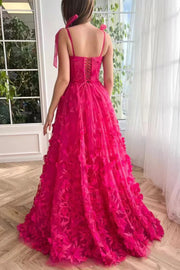 Elegant Tulle A-Line Square Sleeveless Appliques Prom Dress