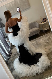 Elegant V-Neck Sleeveless Velvet Party Prom Dress With Ruffle