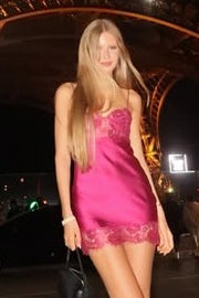 Fashion Satin And Lace Sheath Mini Homecoming Party Dress