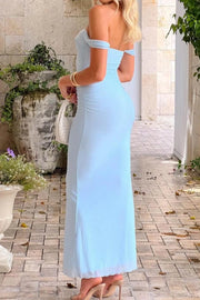 Fitted Sweetheart Off-Shoulder Empire Party Prom Dress