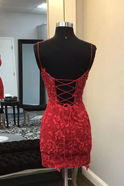 Fully Lace Sweetheart Sleeveless Bodycon Homecoming Dress