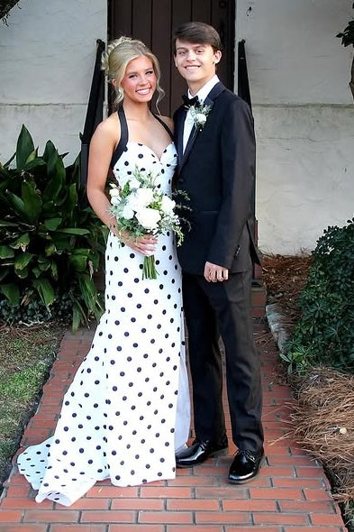 Halter Sleeveless Satin Mermaid Formal Party Prom Dress With Train 