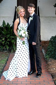 Halter Sleeveless Satin Mermaid Formal Party Prom Dress With Train 