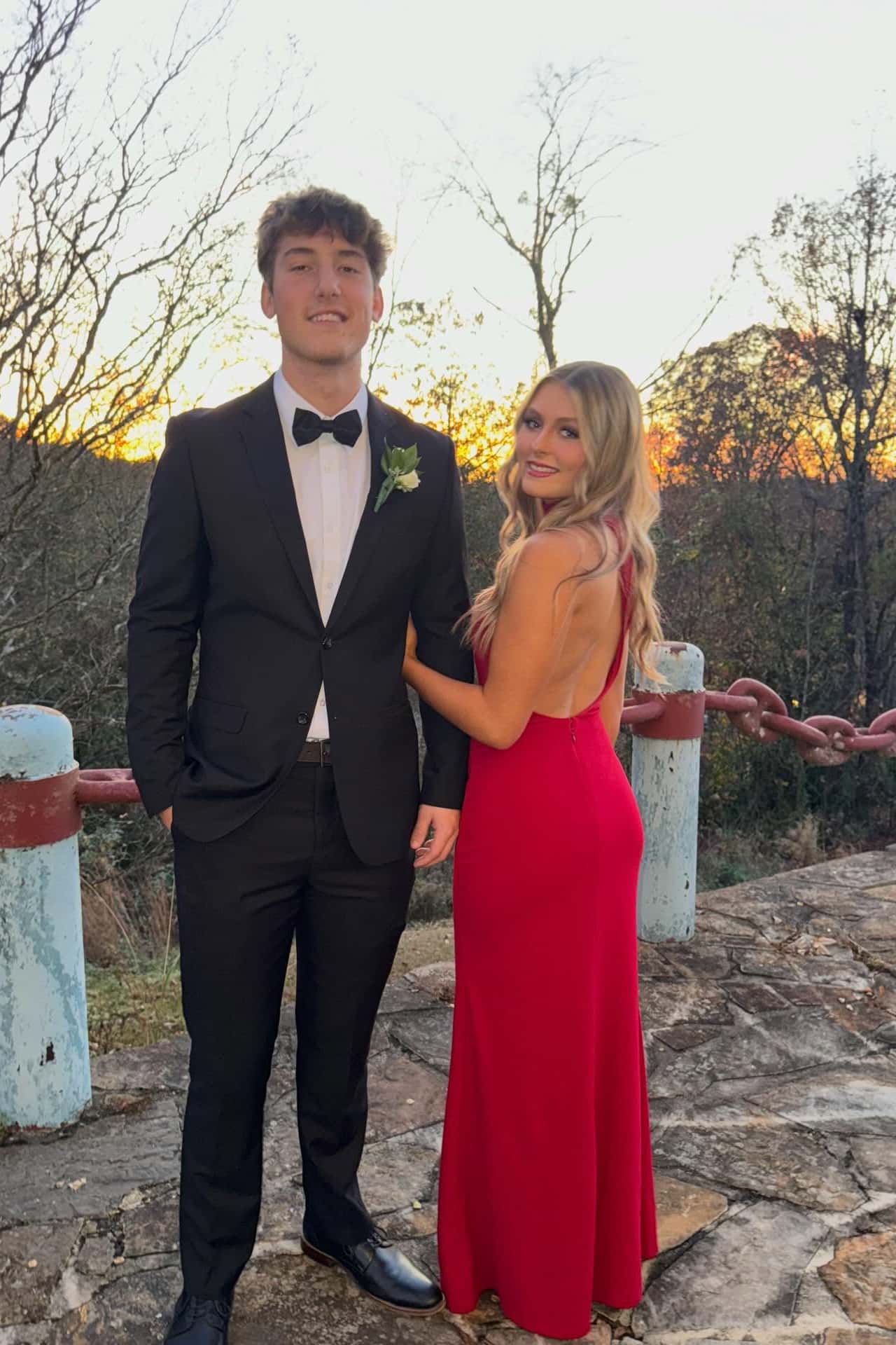 High Neck Open Back Satin Fitted Party Prom Dress With Side Slit 