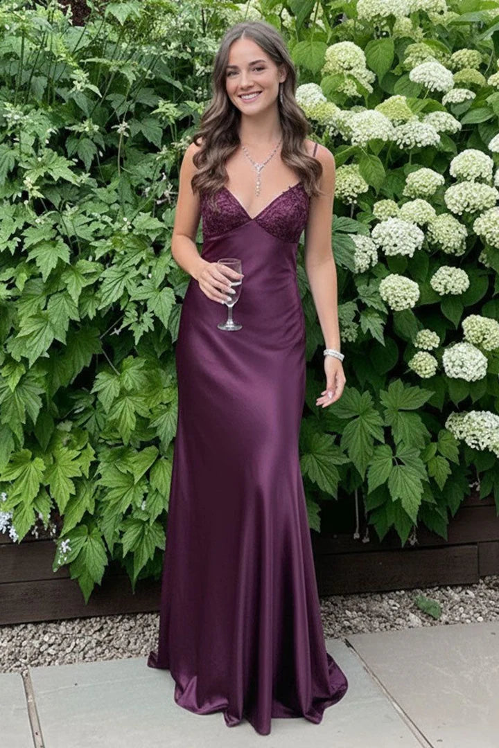 V-Neck Sleeveless Backless Lace Up Party Prom Dress