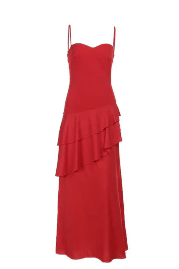 Chiffon A-Line Sweetheart Spaghetti Straps Empire Party Prom Dress