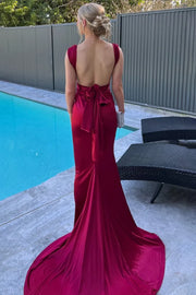 Low V-Neck Open Back Mermaid Long Party Prom Dress