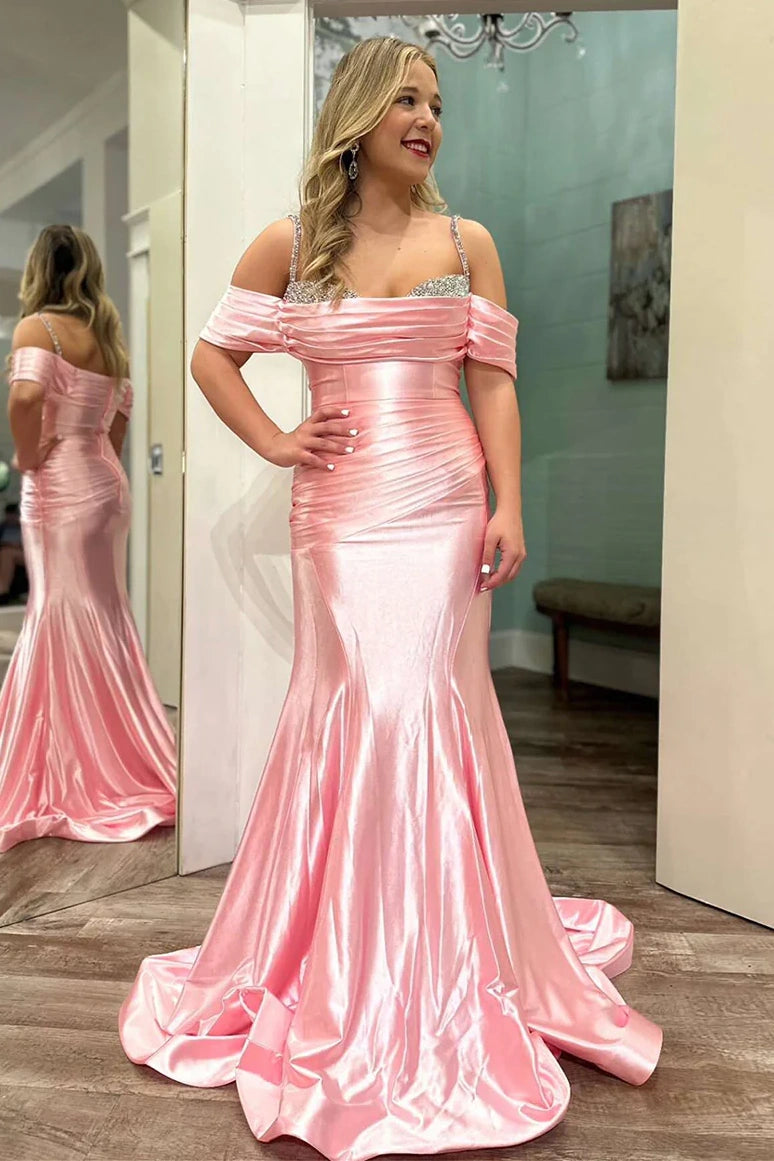 Mermaid Off-Shoulder Empire Long Party Prom Dress