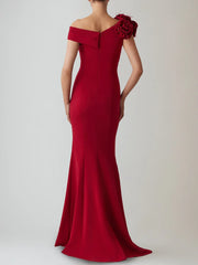 Mermaid Satin Off-Shoulder Empire Mother Of The Bride Dress