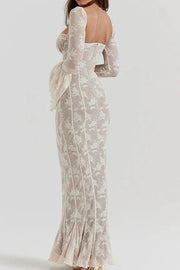 Mermaid Sweetheart Long Sleeves Lace Party Prom Dress