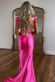 Mermaid Sweetheart Sleeveless Ruffled Party Prom Dress