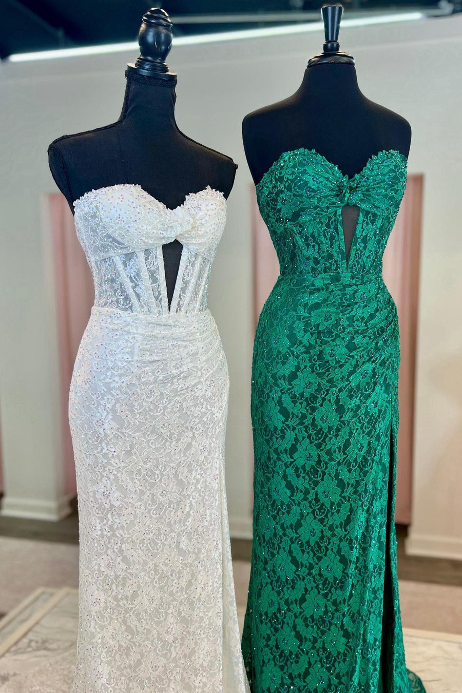 Mermaid Sweetheart Strapless Mermaid Party Prom Dress With Slit