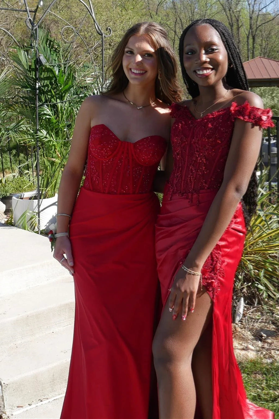 Mermaid Sweetheart Strapless Two Tone Party Prom Dress