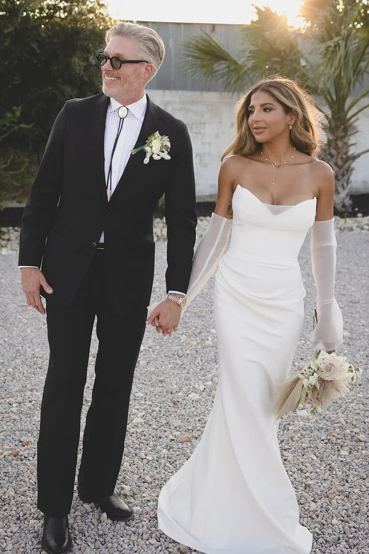 summer mermaid dress V-Neck Strapless Empire Satin Wedding White / US 12 Size:DAD-XL-FAMILY Kenneth Cole Reaction Men's new arrivls soft fabric with gentle