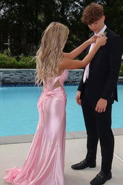 Modest Beaded Strapless Ruched Empire Mermaid Party Prom Dress