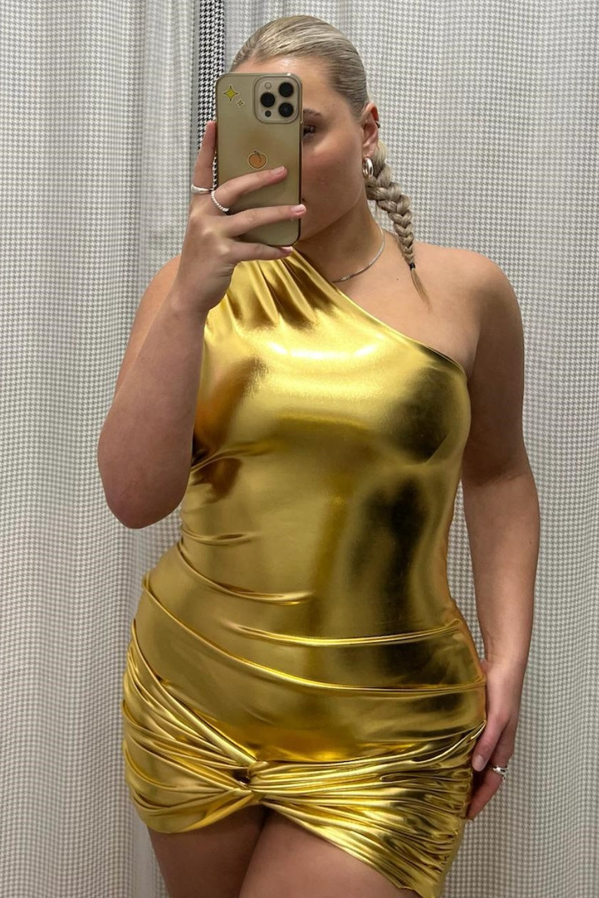 Modest One Shouldet Sleeveless Fitted Mini Homecoming Party Dress