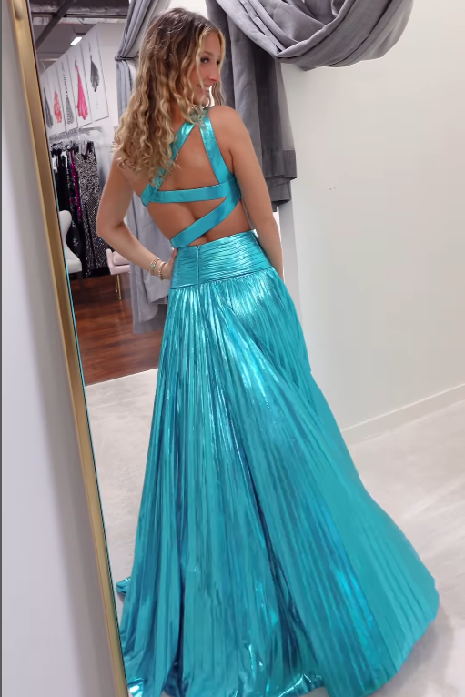 Modest One Shouldet Sleeveless Party Prom Dress