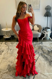 Modest Satin One Shoulder Empire Leg Slit Party Prom Dress