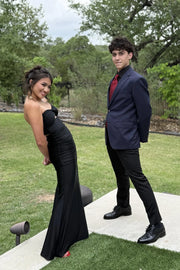 Modest Satin Sweetheart Strapless Mermaid Party Prom Dress