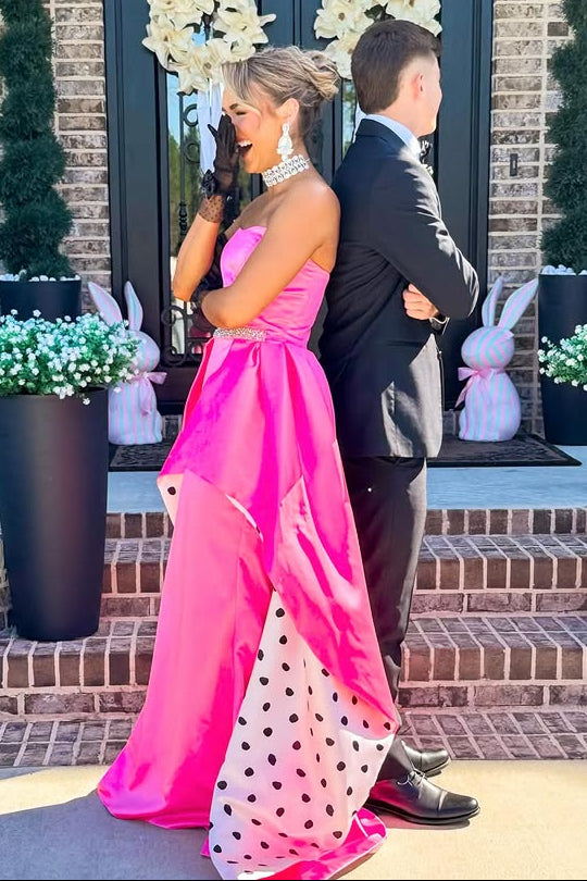Modest Strapless Empire Mermaid Party Prom Dress With Train