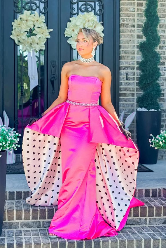 Modest Strapless Empire Mermaid Party Prom Dress With Train