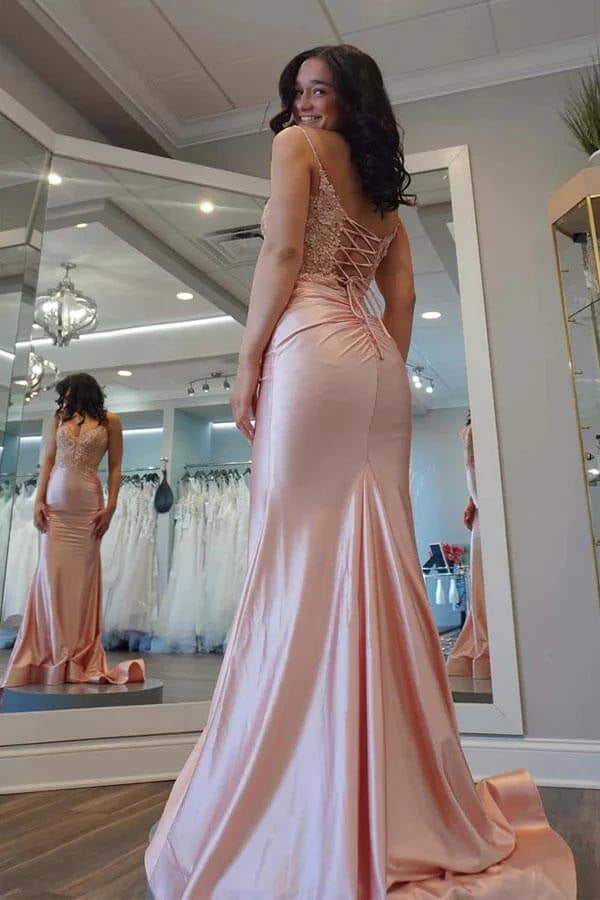Modest Sweetheart Sleeveless Appliques Empire Mermaid Party Prom Dress