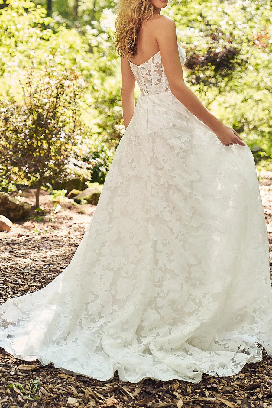 Off-Shoulder Detachable Long Sleeves Lace A-Line Wedding Dress Ivory / US 10 Off-Shoulder Detachable Long Sleeves Lace A-Line Wedding Dress Ivory / US 10