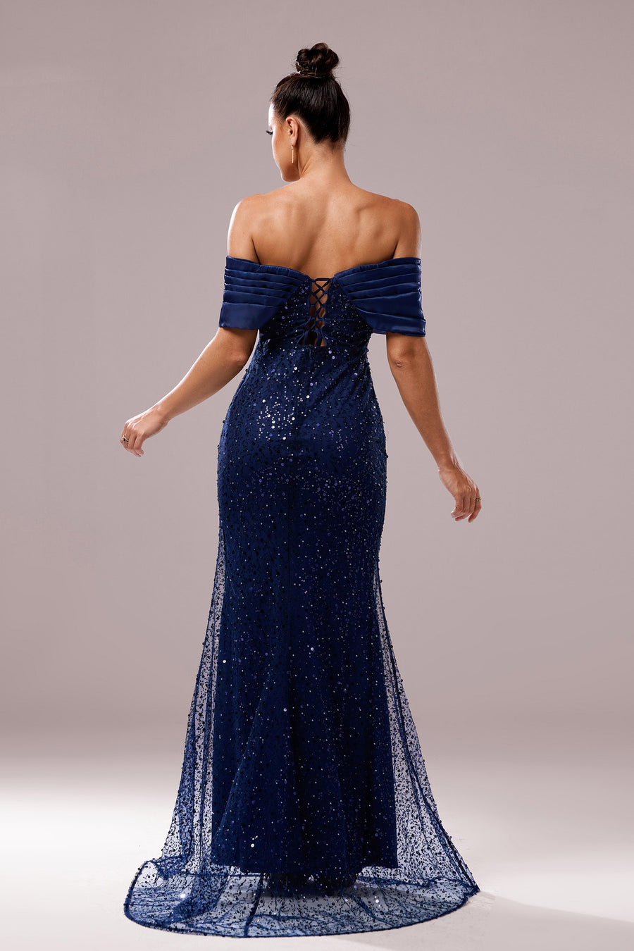 Off-Shoulder Sleeveless Empire Mermaid Party Prom Dress