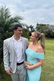 One Shoulder Fitted Floor Length Chiffon Party Prom Dress