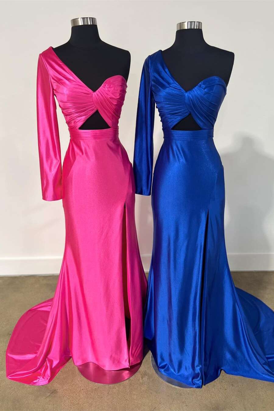 One Shoulder Long Sleeves Mremaid Party Prom Dress