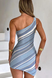 One Shoulder Sleeveless Bodycon Special Summer Holiday Party Dress