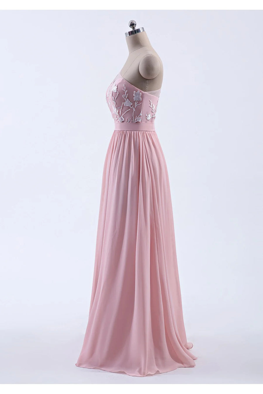 One Shoulder Sleeveless Empire A-Line Bridesmaid Dress