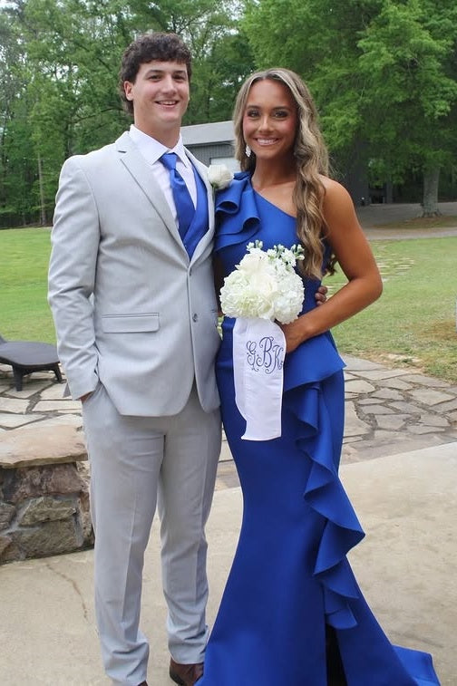 One Shoulder Sleeveless Mermaid Ruffle Split Party Prom Dress