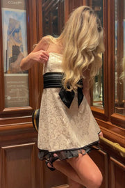 Pretty A-Line Empire Strapless Homecoming Party Dress With Bow