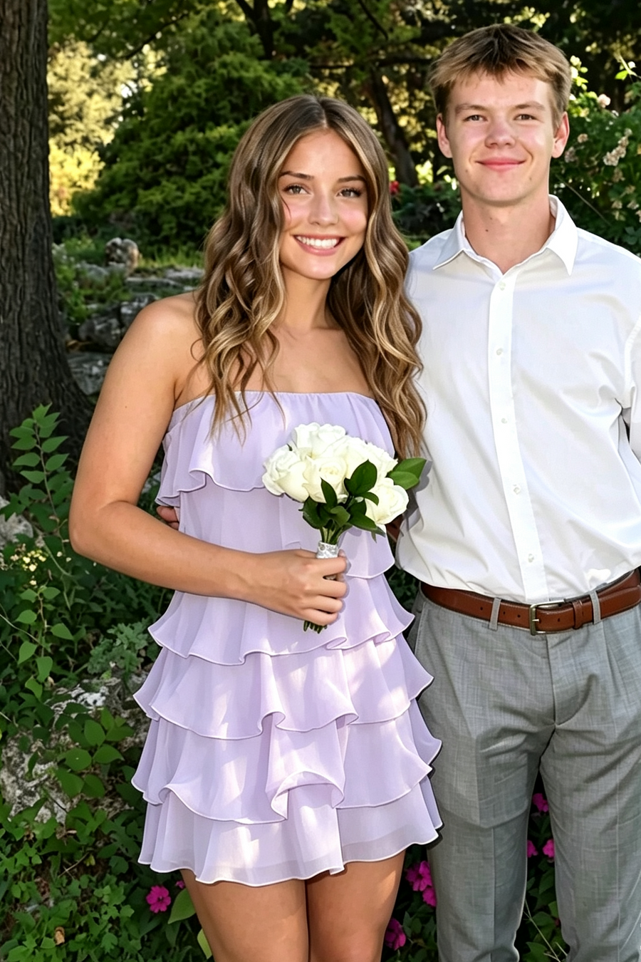 Pretty Strapless Chiffon Tiered Mini Party Homecoming Dress