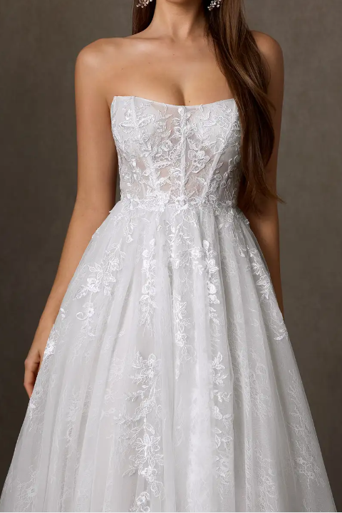 empire waist strapless dress Generous A-Line Lace Wedding Royal Blue long-sleeve-dresses Ball gown Kraft Classic Ranch Lite Style:Zen Garden