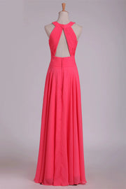 Round A-Line Empire Sleeveless Bridesmaid Dress