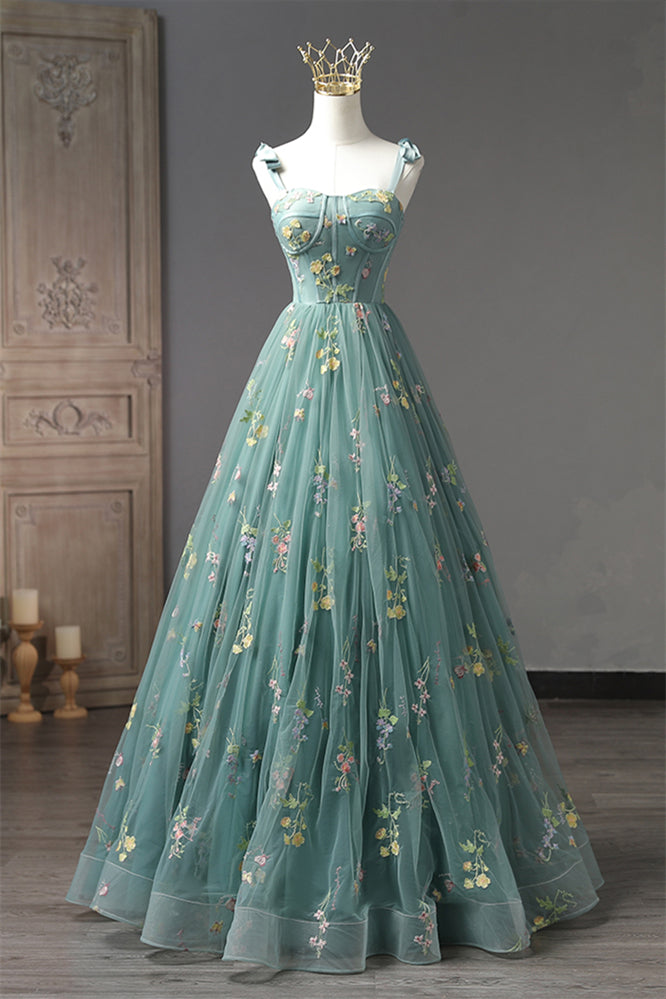 Dusty Green 3 Styles Embroidery Long Prom Dress | Joyofdress Dusty Green 3 Styles Embroidery Long Prom Dress | Joyofdress