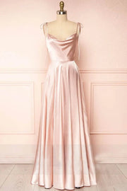 Satin A-Line Spaghetti Straps Empire Casual Bridesmaid Dress