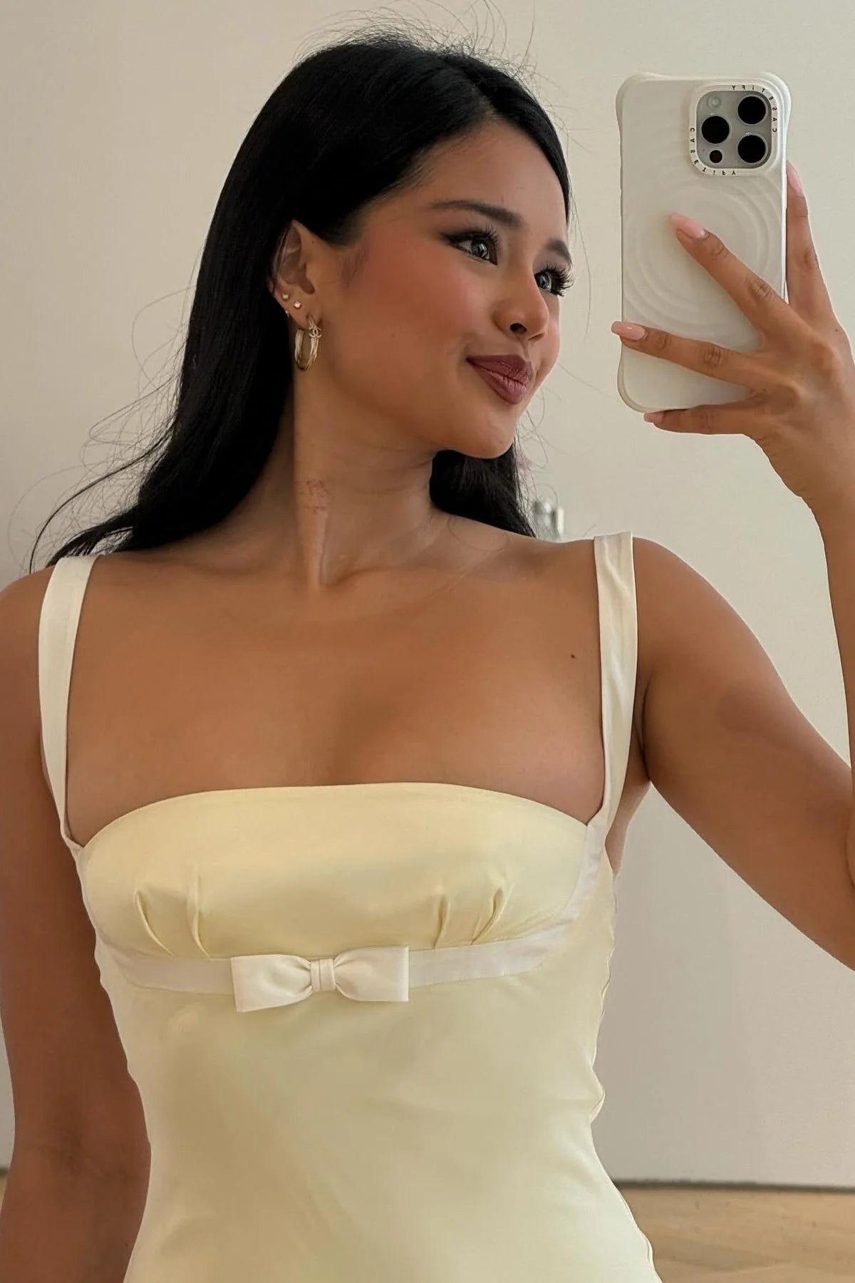 Satin Empire Mermaid Sleeveless Long Party Prom Dress