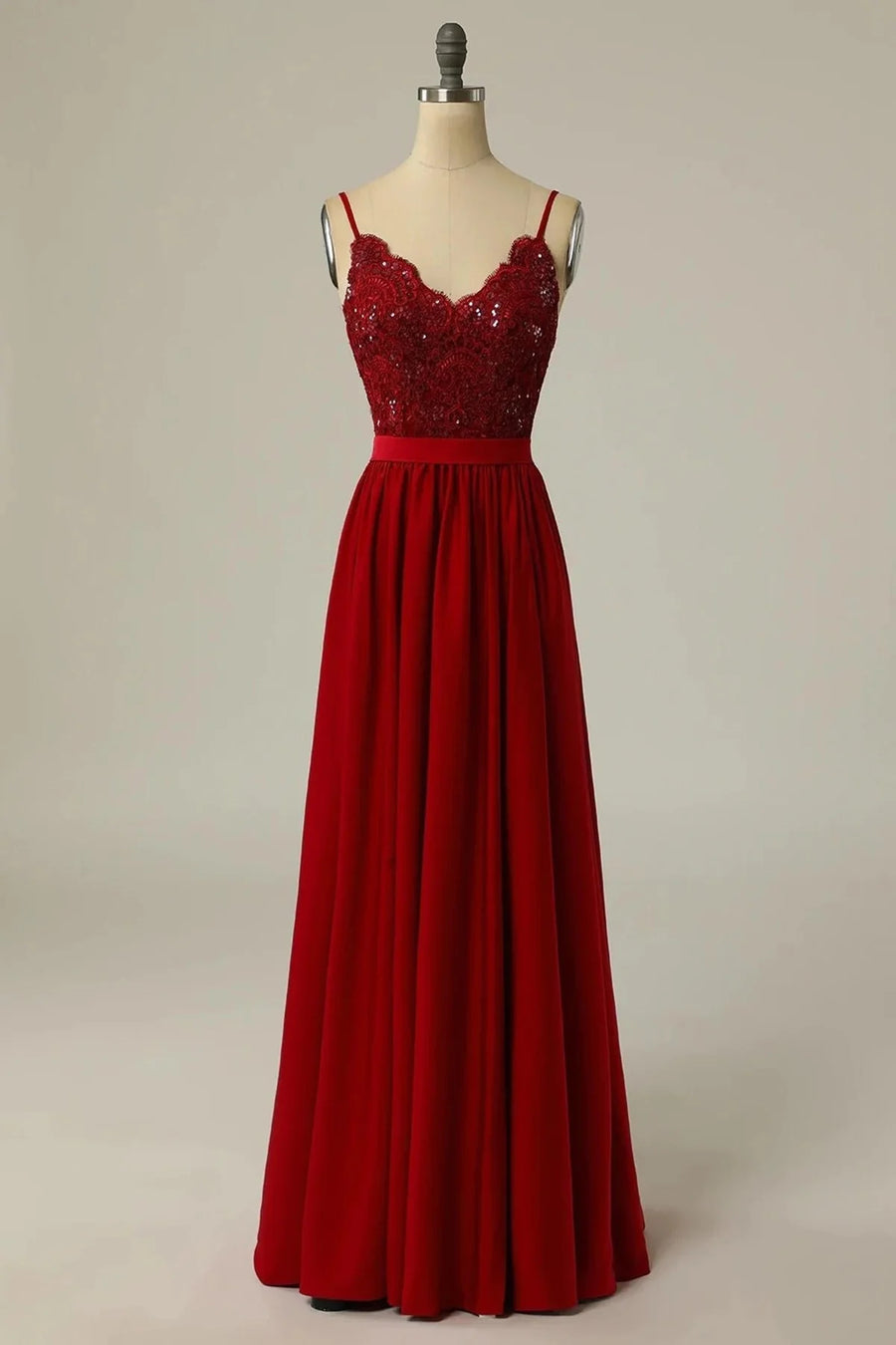 Sexy A-Line V-Neck Lace Appliques Sleeves Bridesmaid Dress