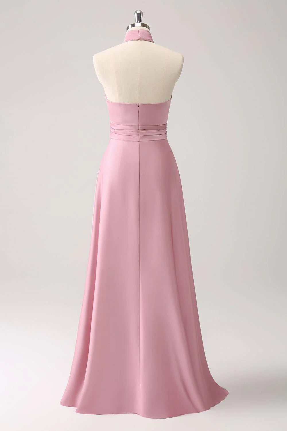 Sexy High Neck Sleeveless Empire A-Line Bridesmaid Dress